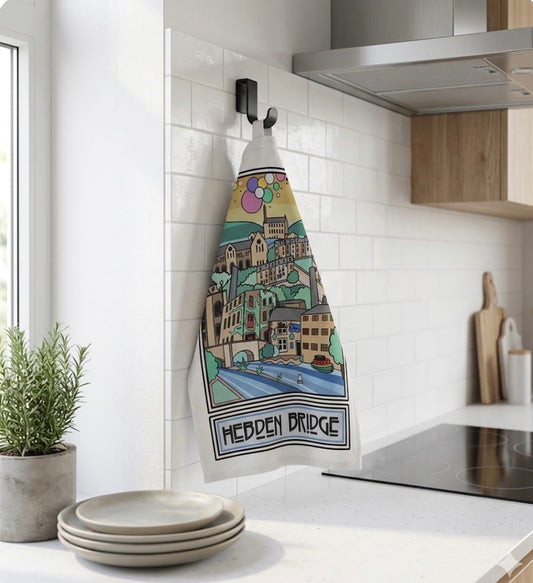 Lucy Parker - Hebden Bridge Tea Towel (portrait)