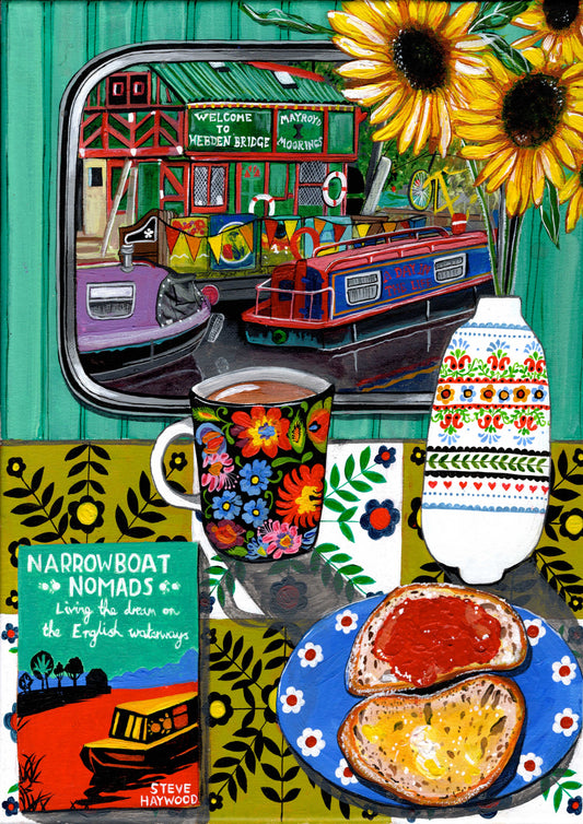 Donna Flowers-Dorning - Narrowboat Nomads - A4 print artwork