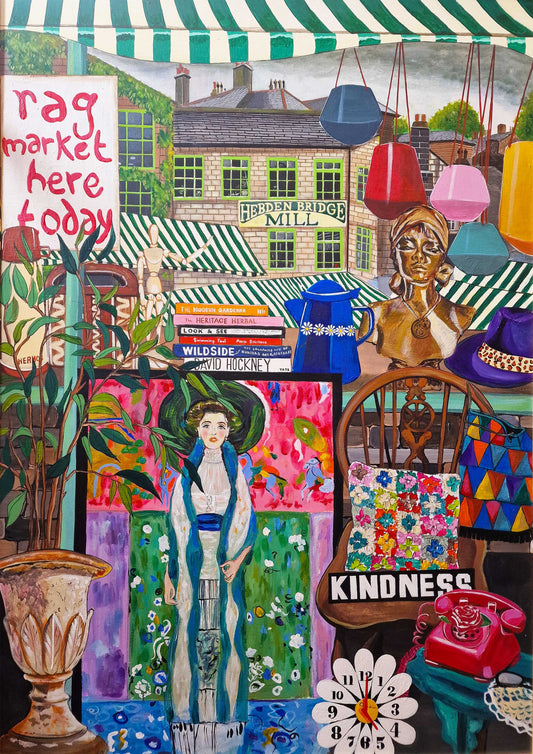 Donna Flowers-Dorning - Rag Market - A4 print artwork