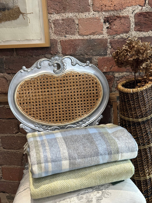 Bronte Moon merino throw. blanket. portree. herringbone
