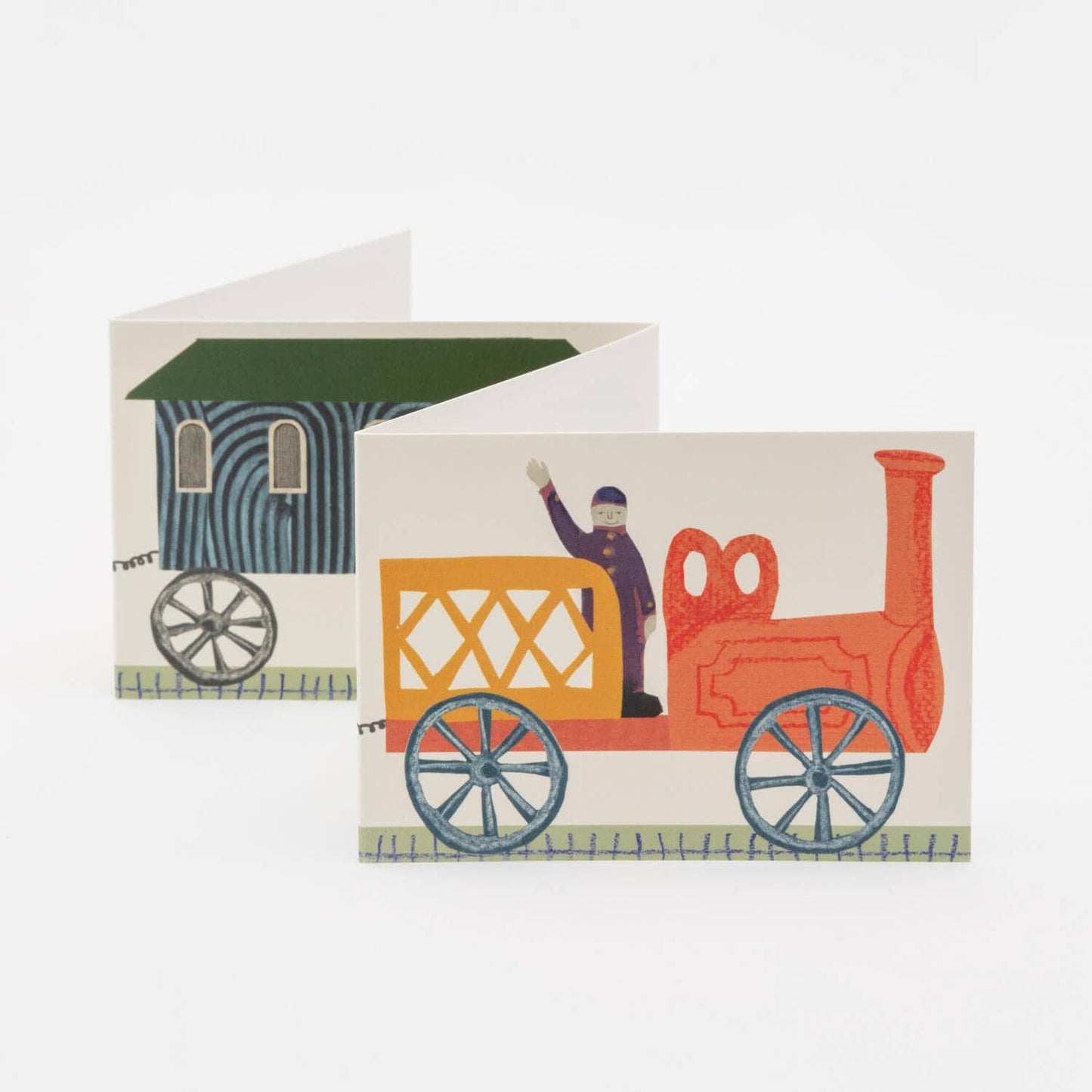 tirzah's Train concertina card by Hadley Paper Goods for Heart Gallery