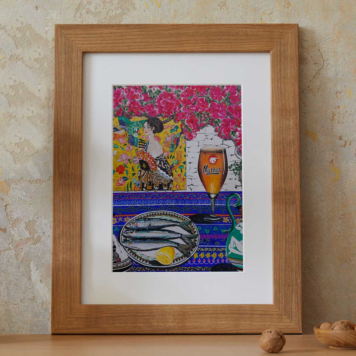 Donna Flowers-Dorning - artwork - Santorini - A4 print