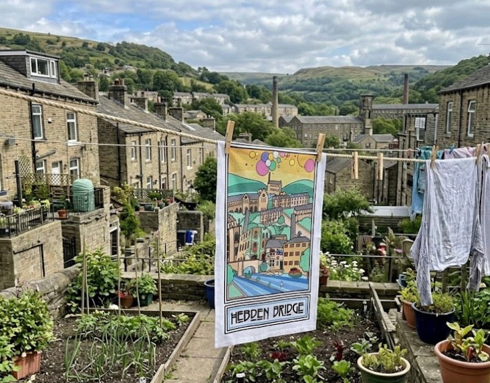 Lucy Parker - Hebden Bridge Tea Towel (portrait)