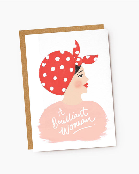 white card for a brilliant woman, birthday card