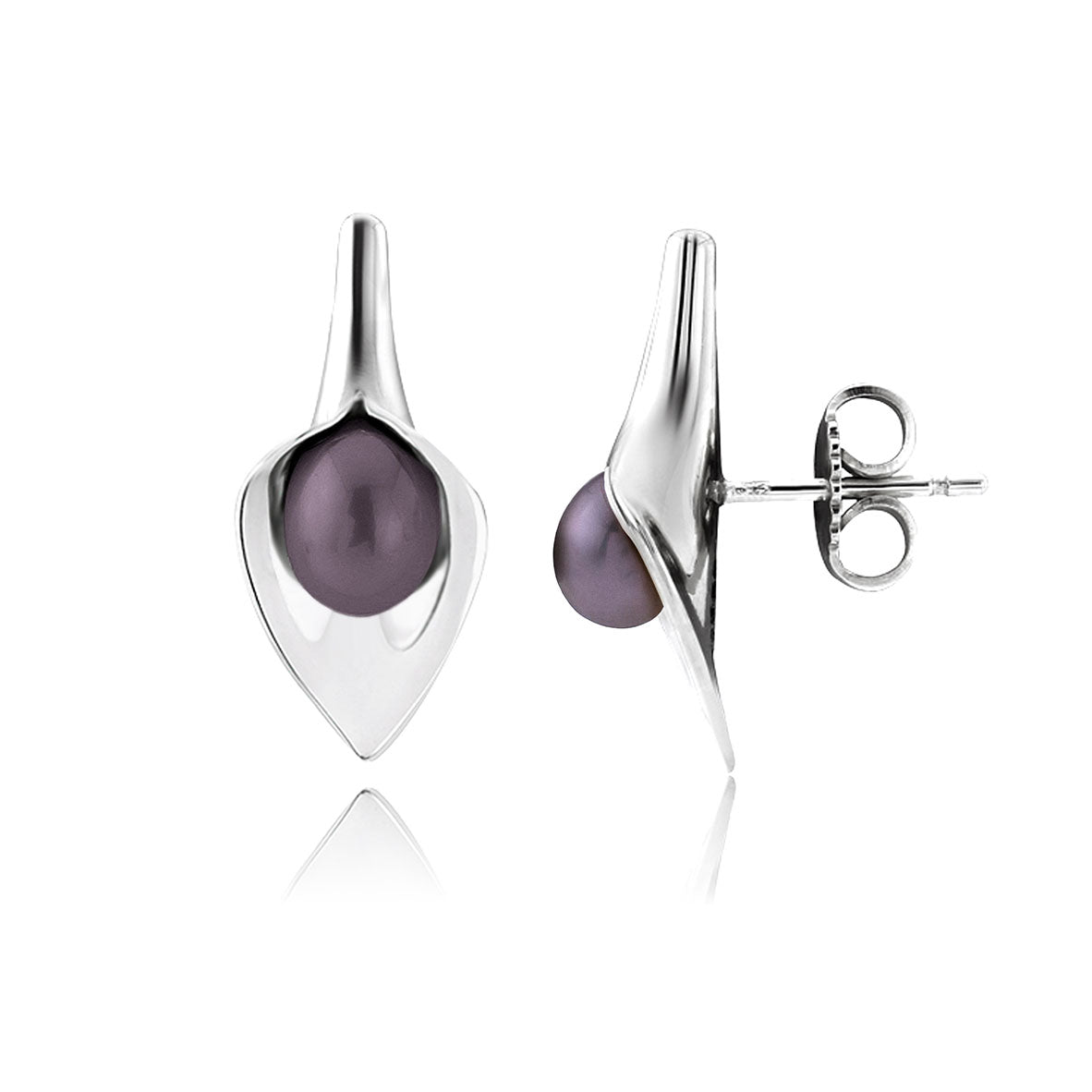 Amanda Cox - Silver and Freshwater Pearl studs - Small Wedding Bridal Jewellery  - cultured freshwater pearls Heart Gallery