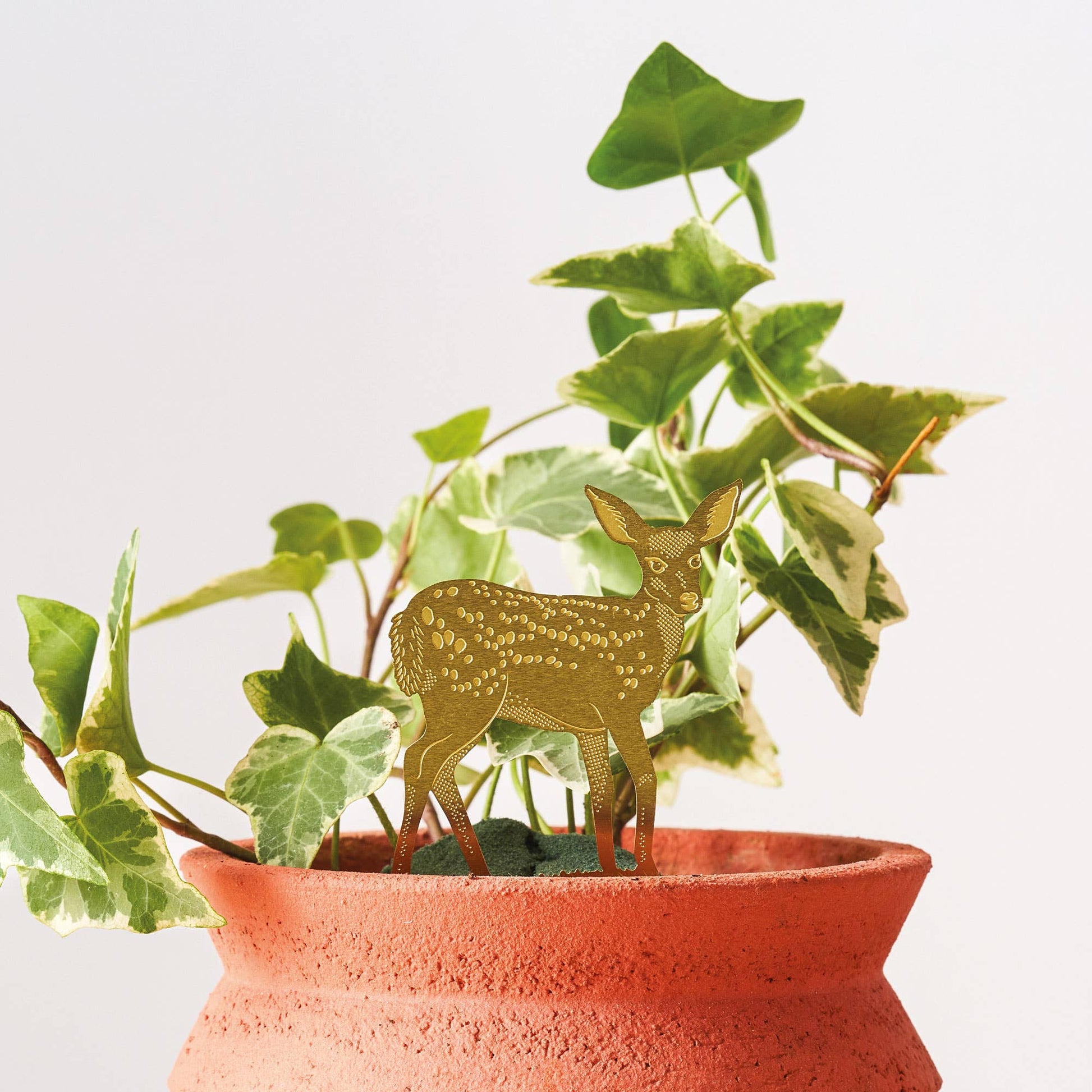 Another Studio lant Animal Deer, brass bambi plant pot decor – Heart Gallery