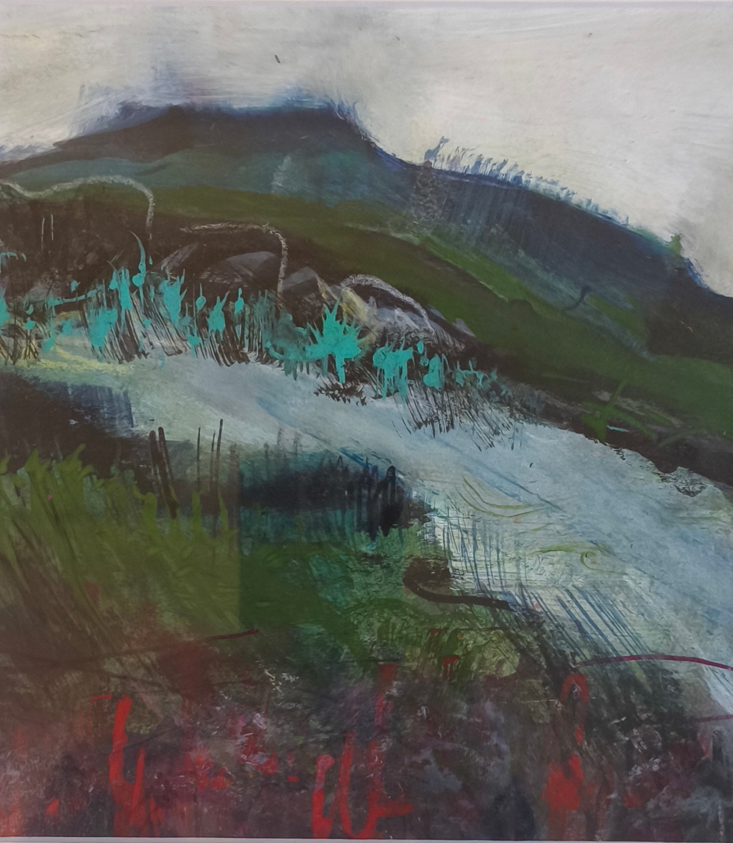 Crimsworth Spring original painting by Louise Teal for Heart Gallery. Portrait of a Northern Town 