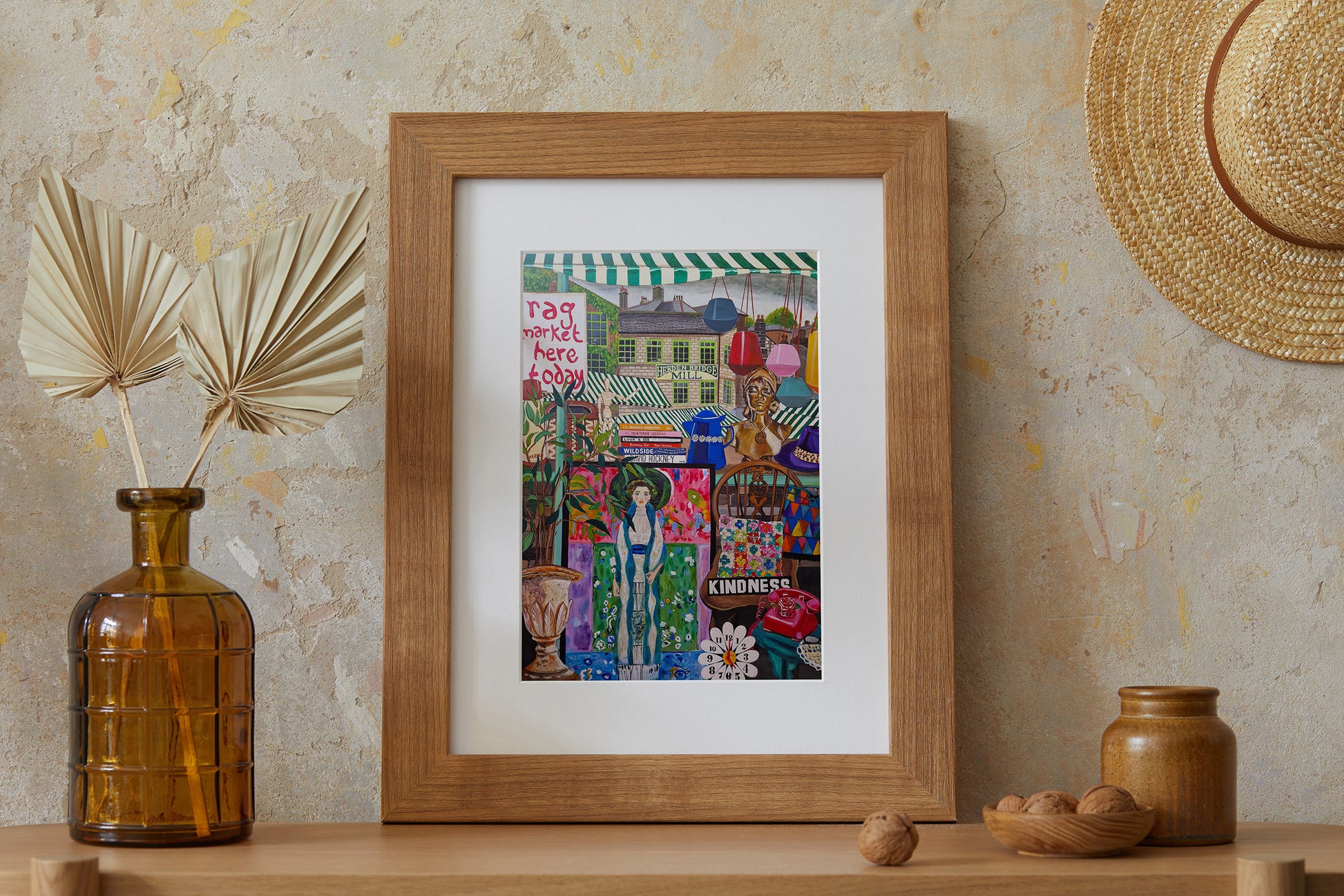 Donna Flowers-Dorning -  Rag Market - A4 print artwork