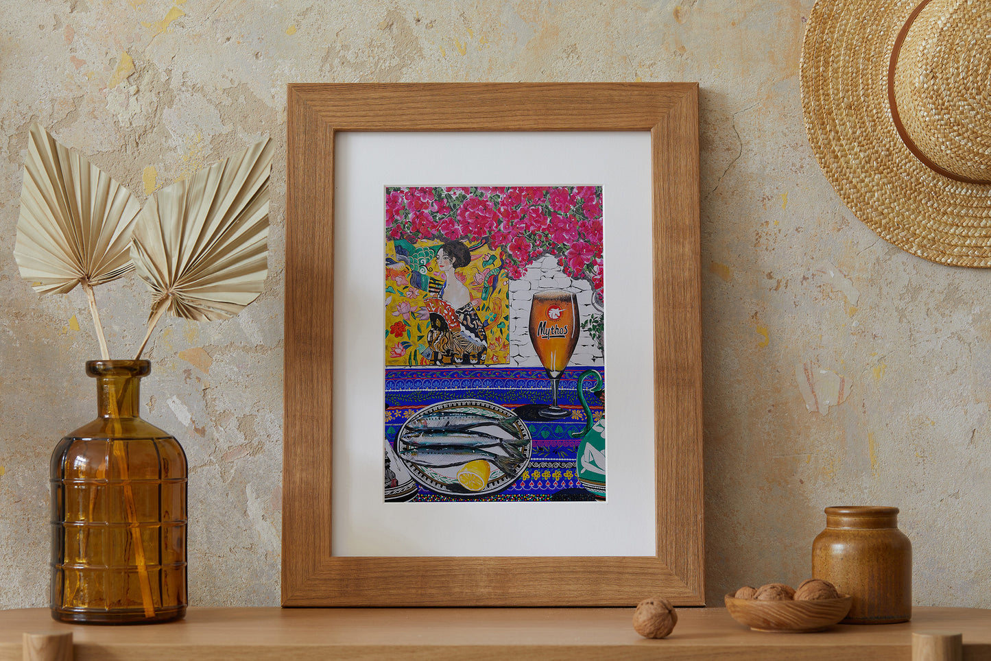 Donna Flowers-DorninDonna Flowers-Dorning -  Santorini - A4 print artworkg -  Santorini - A4 print artwork