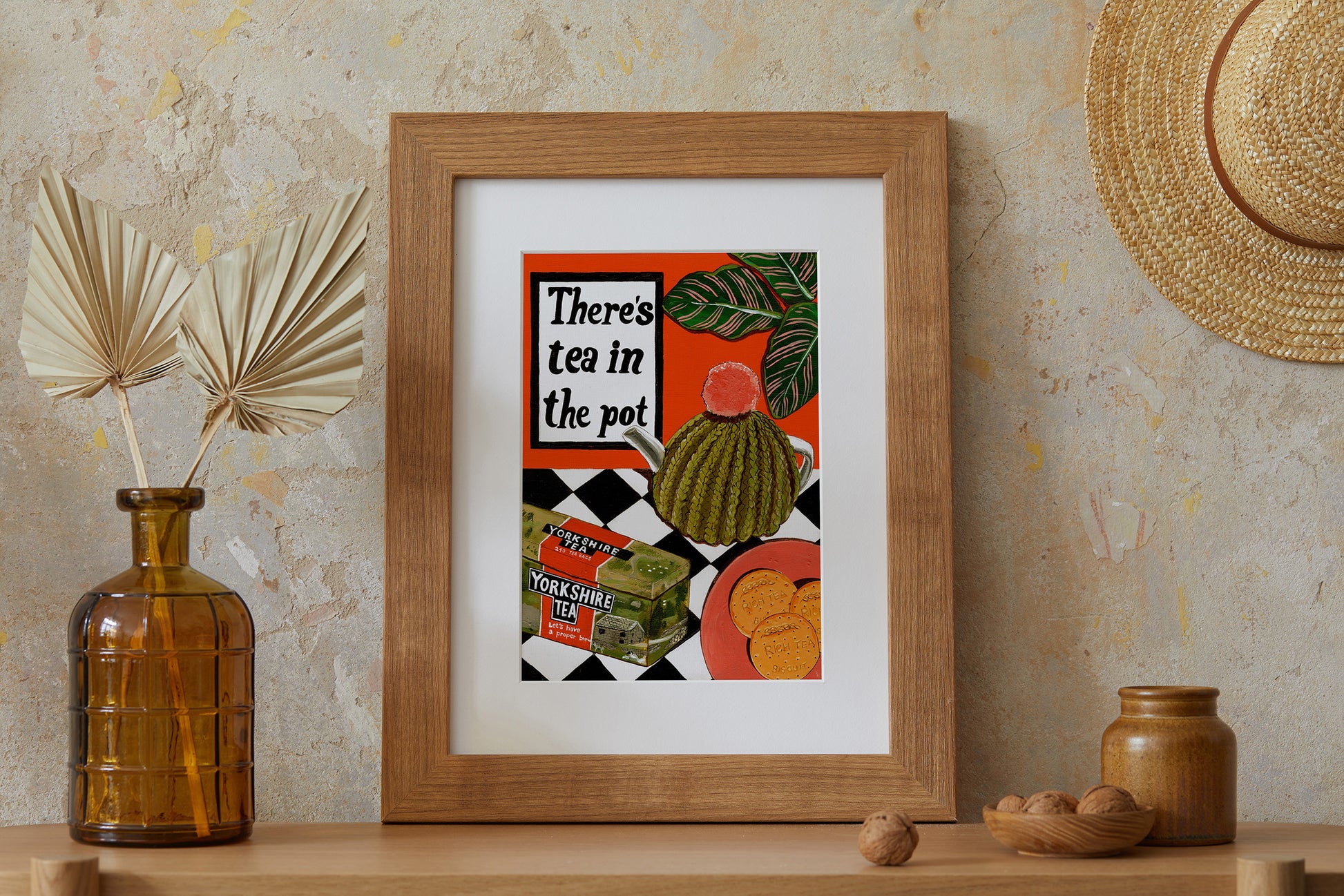 Donna Flowers-Dorning -  There's Tea In The Pot - A4 print artwork