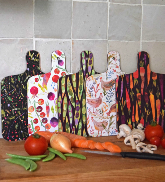 Freya Snow mini chopping board various designs for Heart Gallery