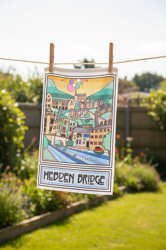 Lucy Parker - Hebden Bridge Tea Towel (portrait)