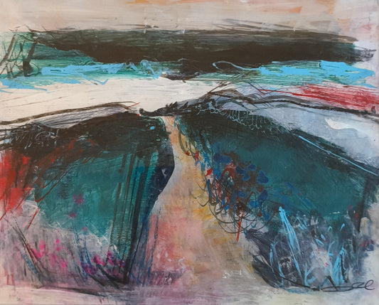 High Brow Knoll original painting by Louise Teal for Heart Gallery. Portrait of a Northern Town 