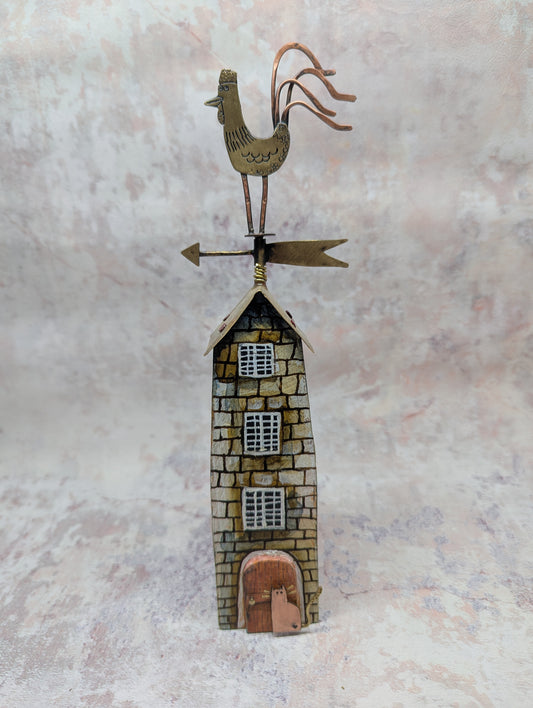 House with cockerel and cat by Frances Noon for Heart Gallery