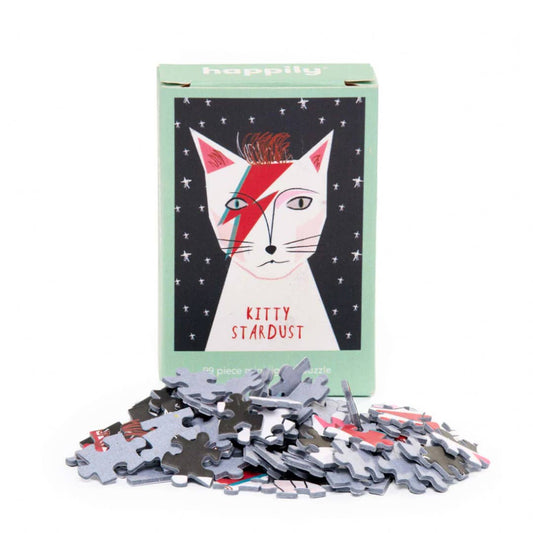 Jigsaw puzzle  99 piee with 'Kitty Stardust' cat design on packaging
