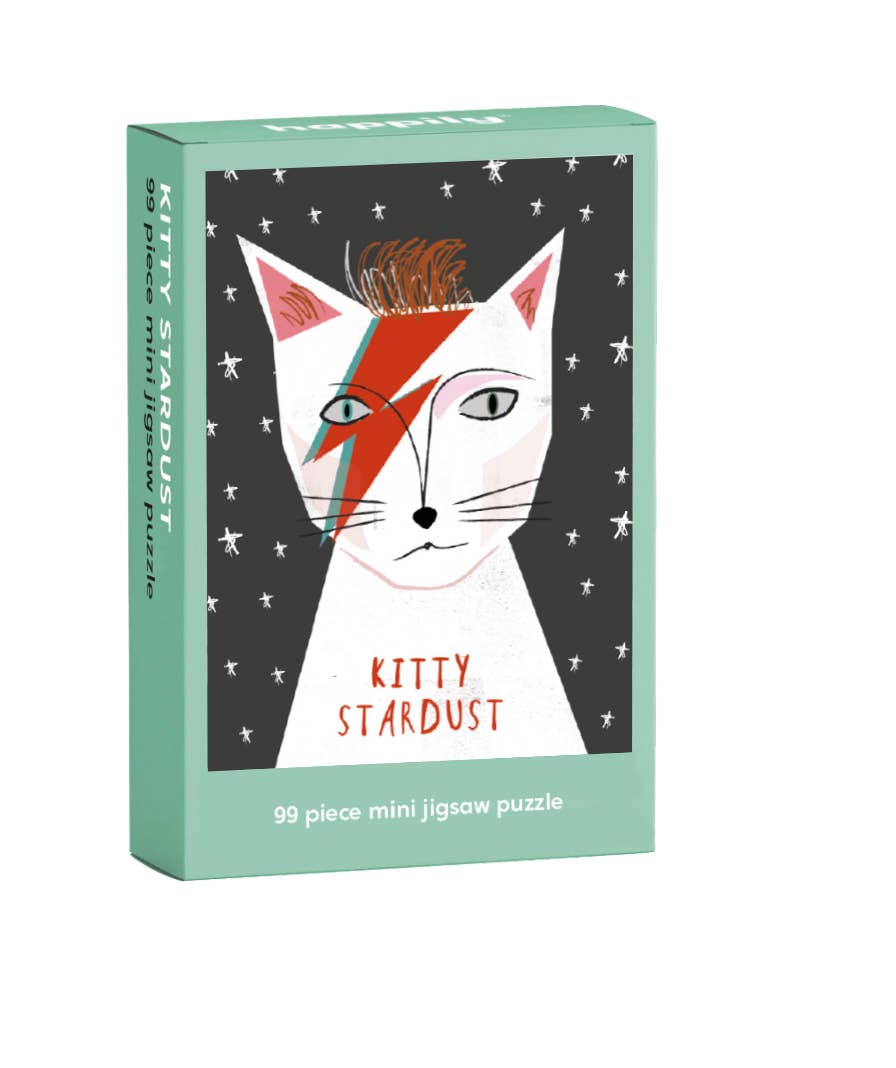 Jigsaw puzzle  99 piee with 'Kitty Stardust' cat design on packaging
