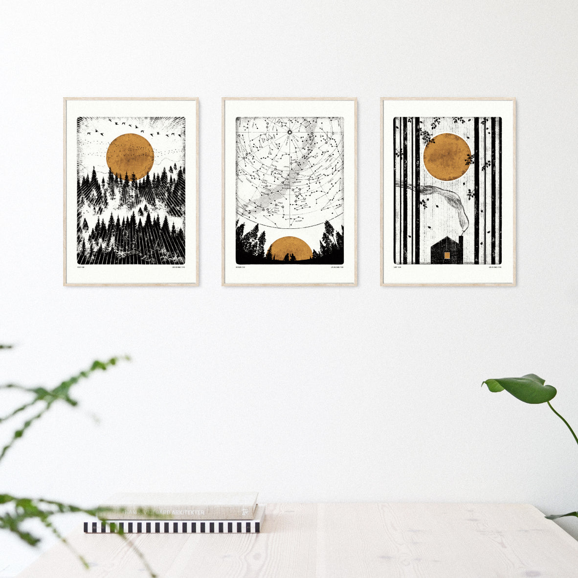 Luke Holcombe - Wilderness Collection - Smoky Cabin artwork A4 print