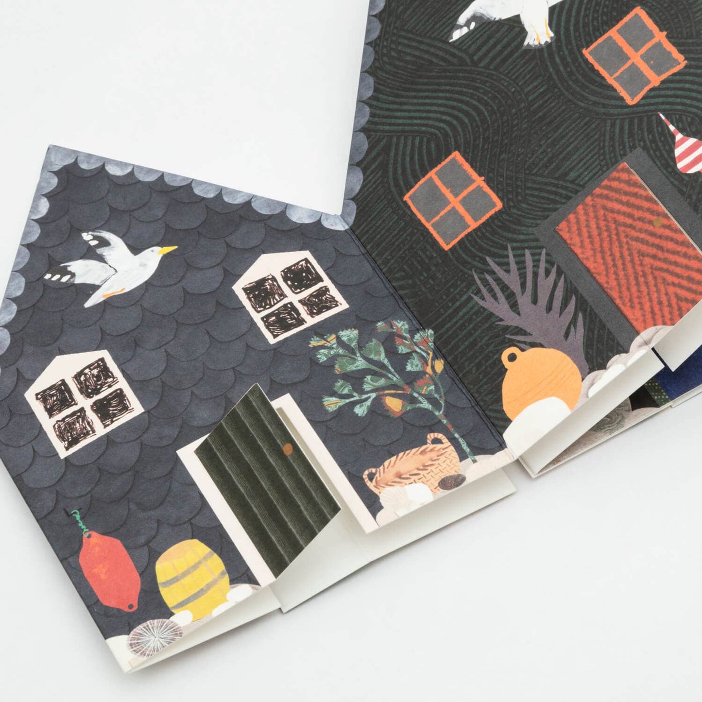 Fisherman's Huts Concertina Card by Hadley