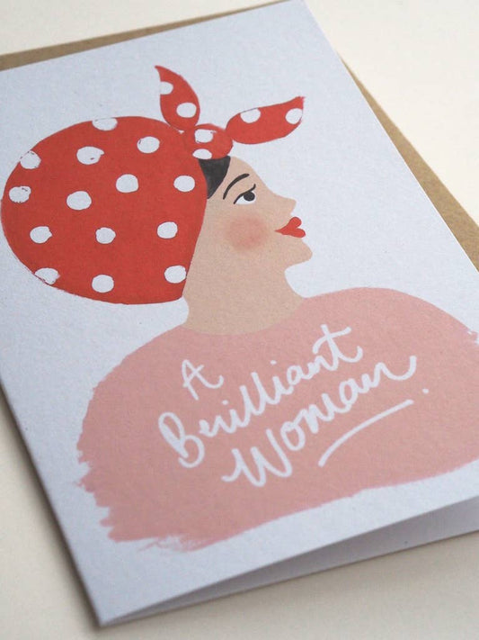 white card for a brilliant woman, birthday card