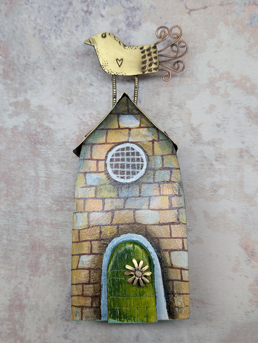 house with green door by Frances Noon for Heart Gallery Hebden Bridge
